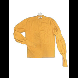 Do+Be Puff Sleeves Mustard Yellow Sweater Small NWT